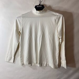 Lands End White Long Sleeve Top Med.